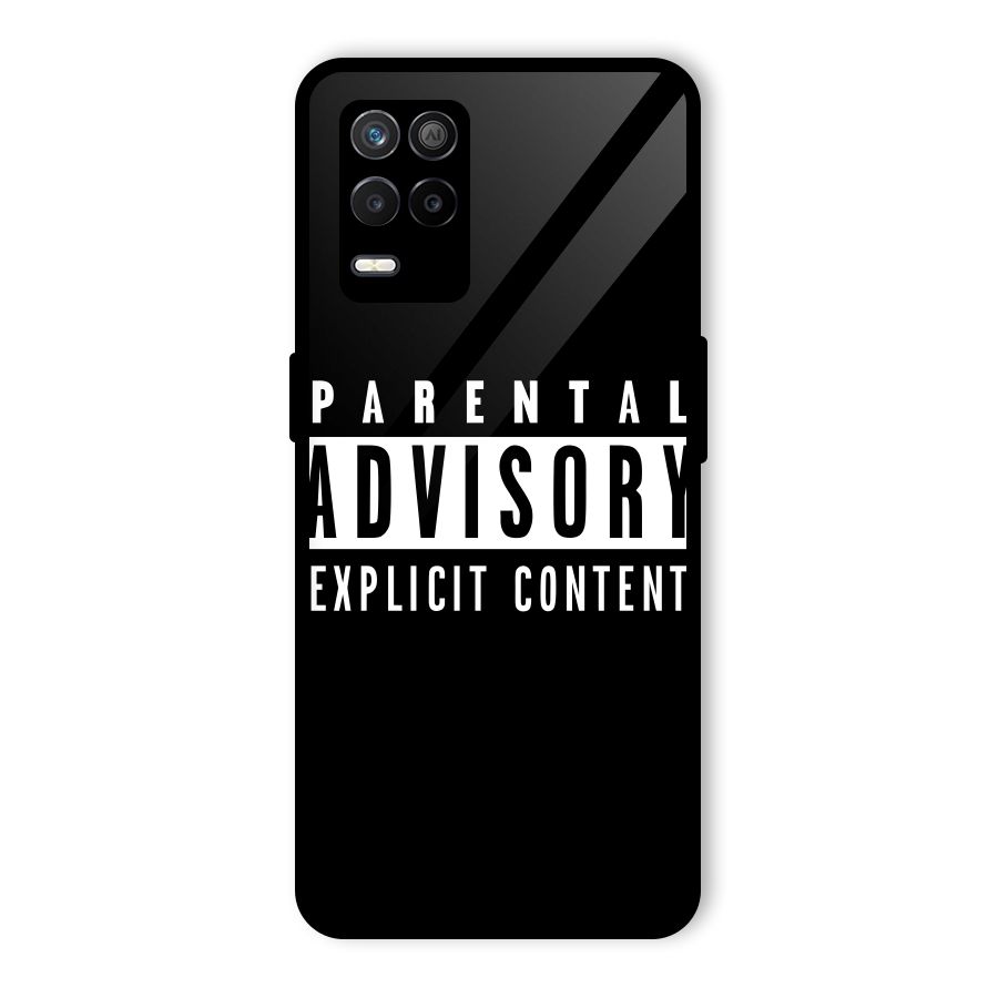 Parental Advisory Label Glass Back Case for Realme 8s 5G