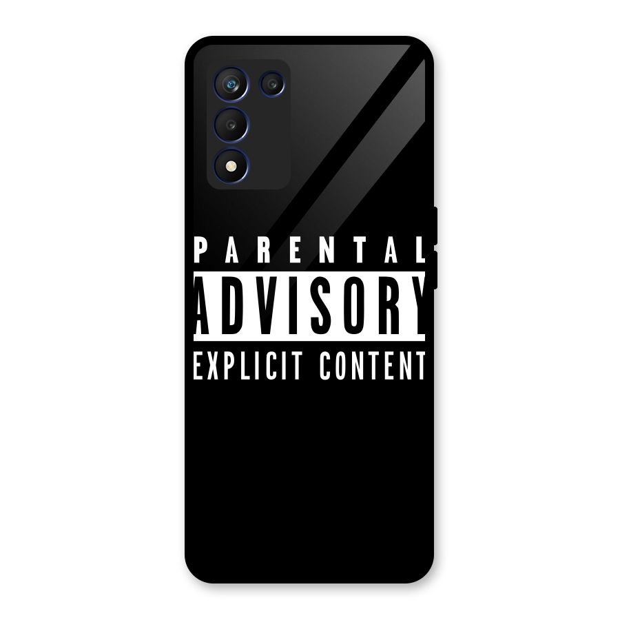 Parental Advisory Label Glass Back Case for Realme 9 5G Speed