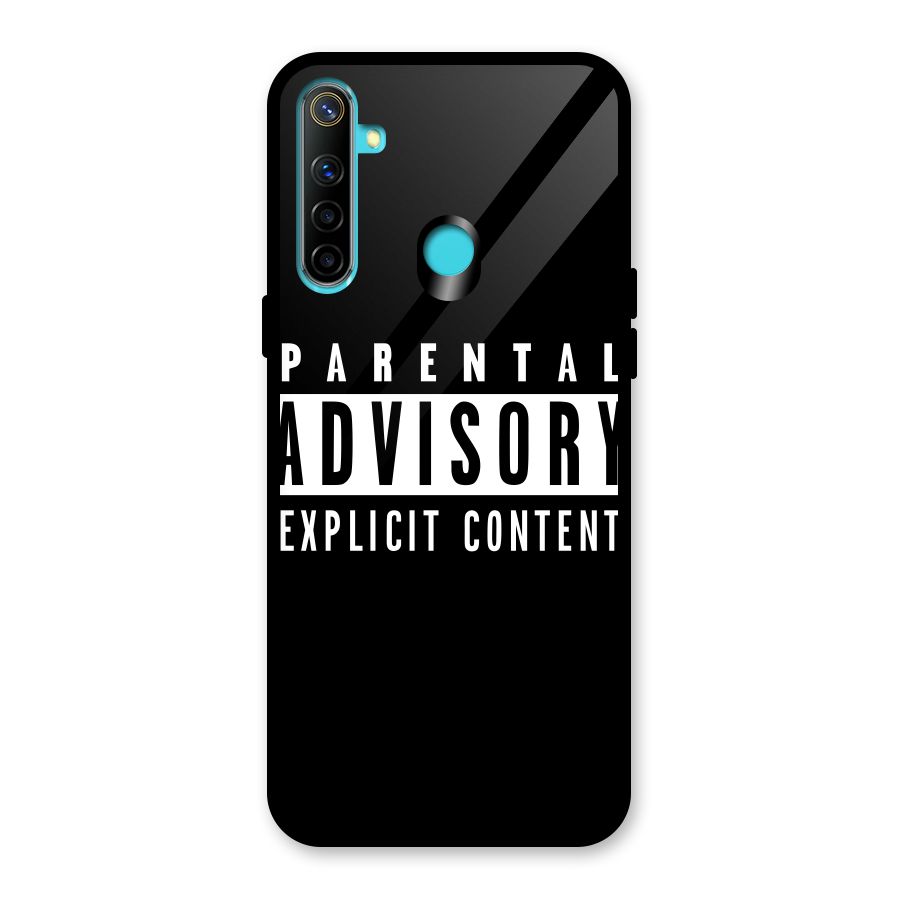 Parental Advisory Label Glass Back Case for Realme Narzo 10