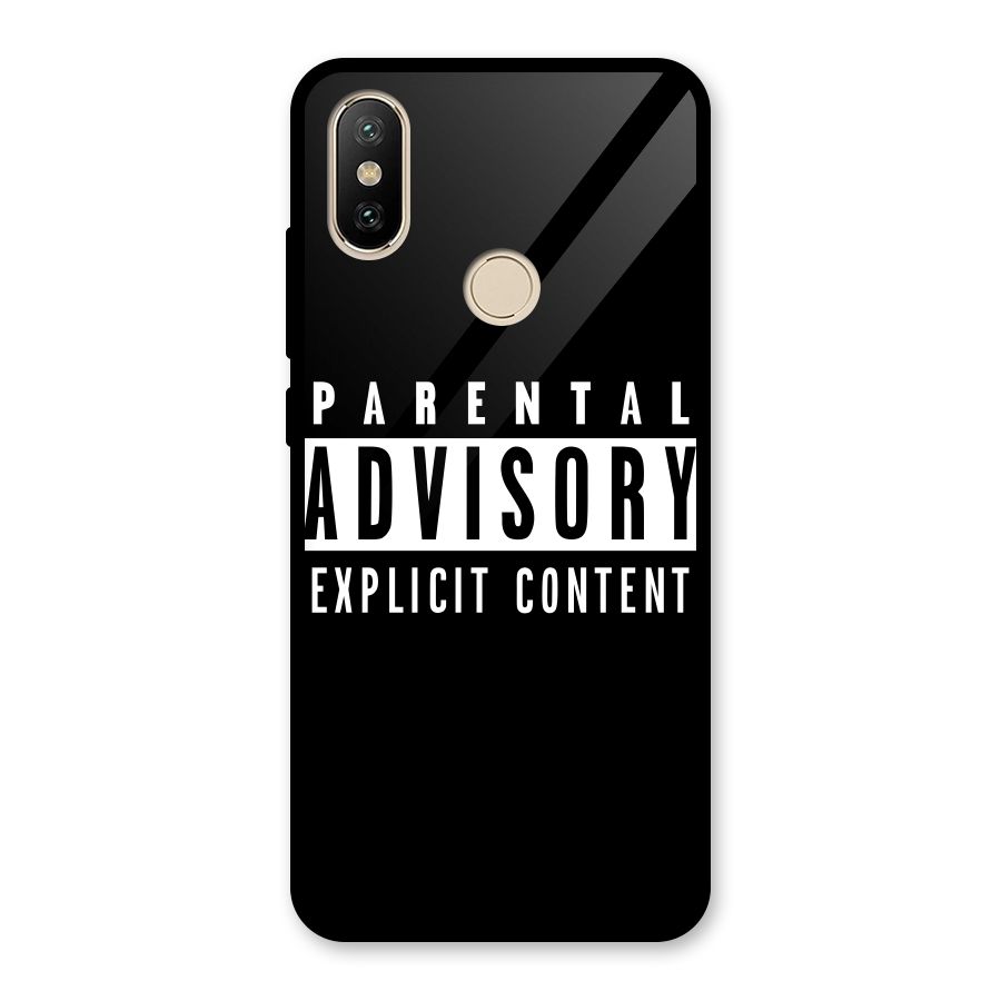 Parental Advisory Label Glass Back Case for Redmi A2