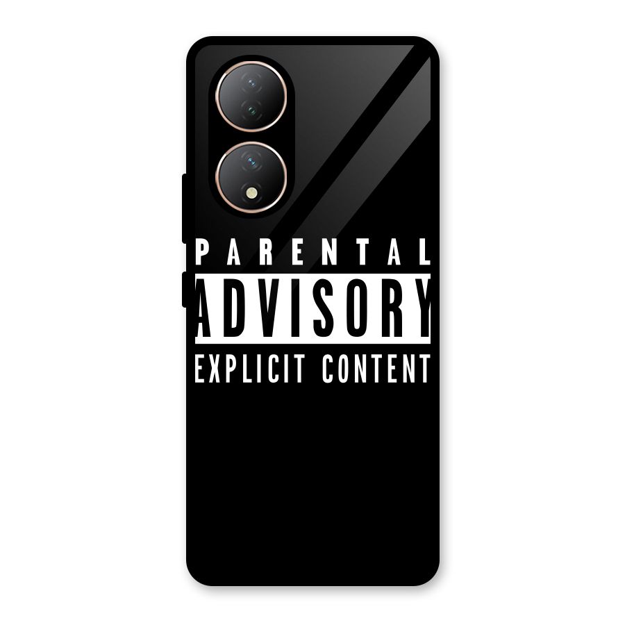 Parental Advisory Label Glass Back Case for Vivo Y100A
