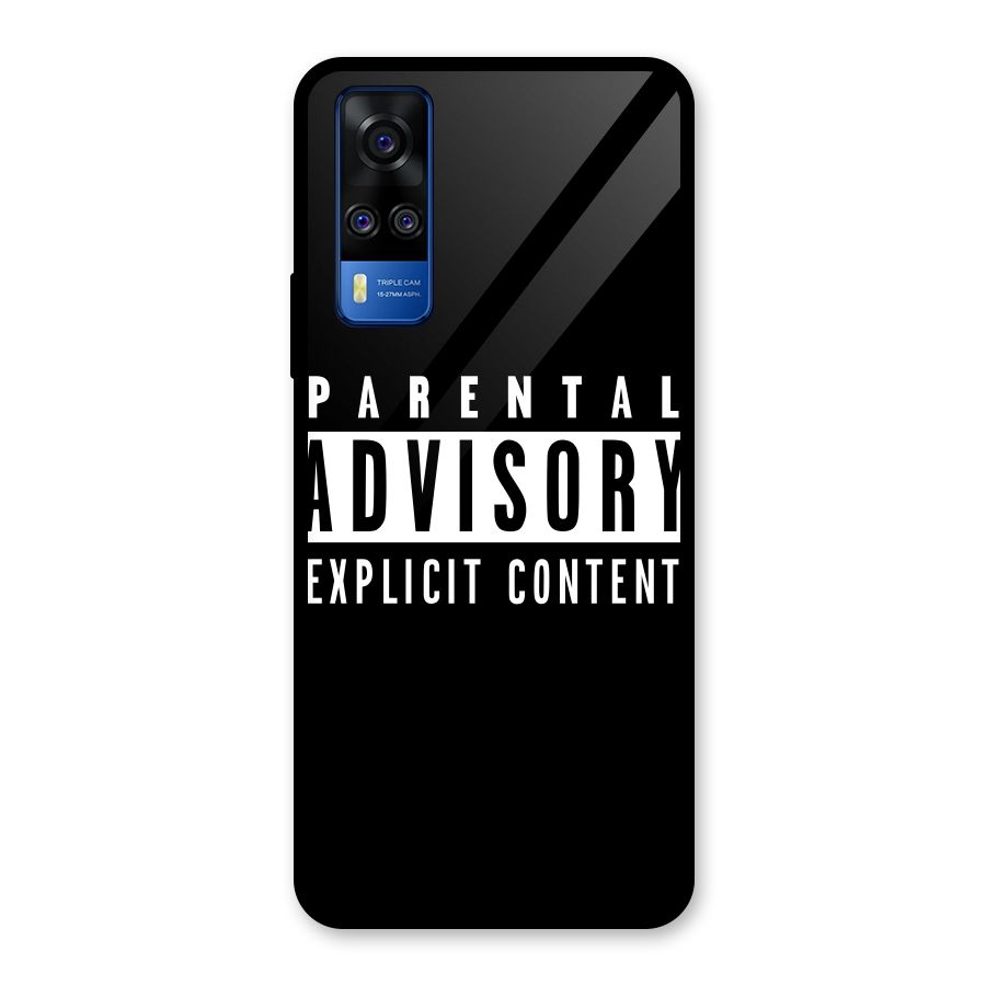 Parental Advisory Label Glass Back Case for Vivo Y31