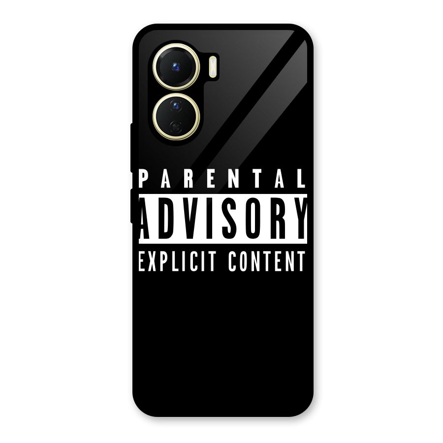 Parental Advisory Label Glass Back Case for Vivo Y56