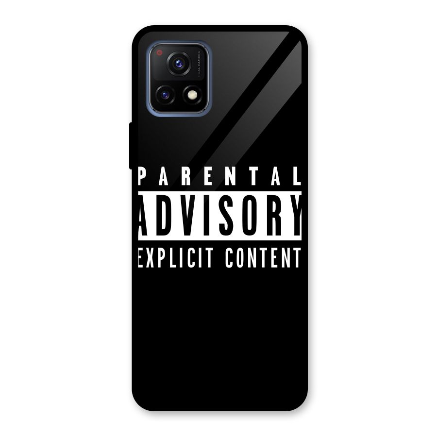 Parental Advisory Label Glass Back Case for Vivo Y72 5G