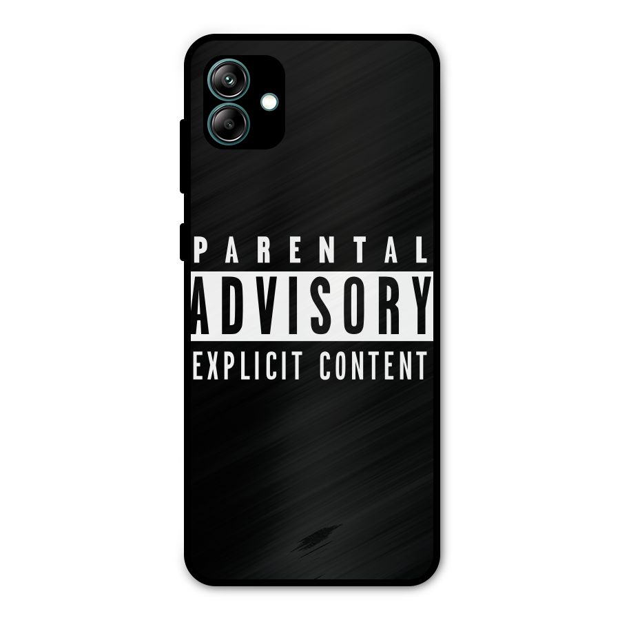 Parental Advisory Label Metal Back Case for Galaxy A04