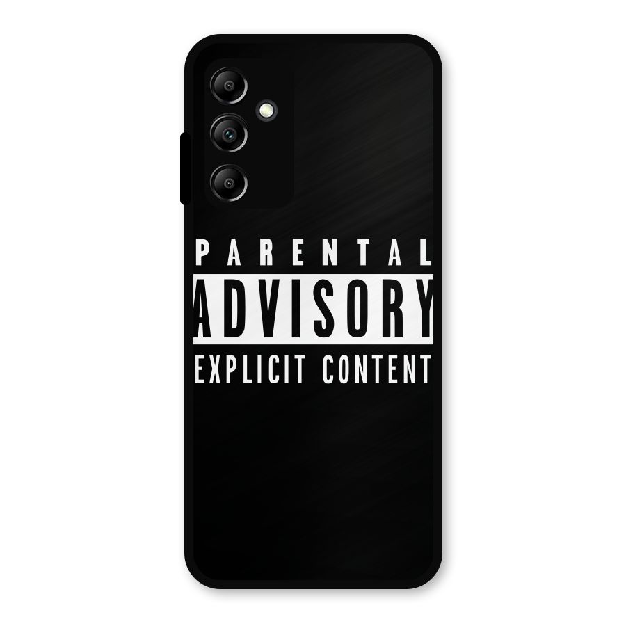Parental Advisory Label Metal Back Case for Galaxy A14 5G