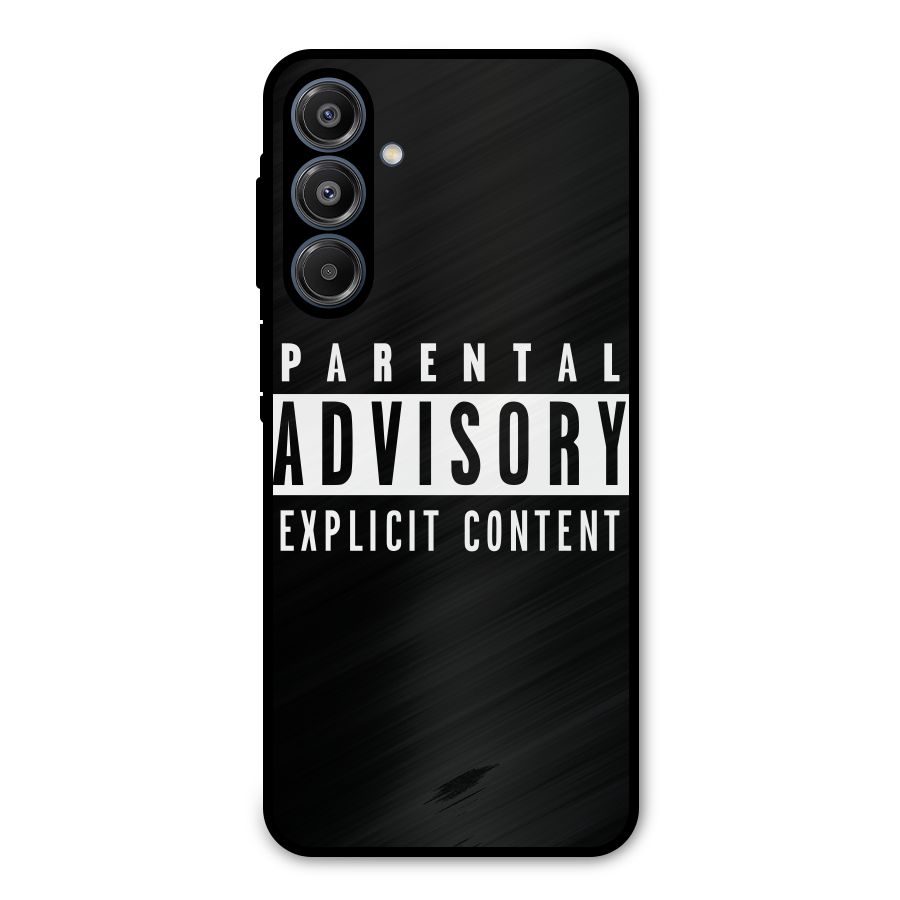 Parental Advisory Label Metal Back Case for Galaxy A16 5G