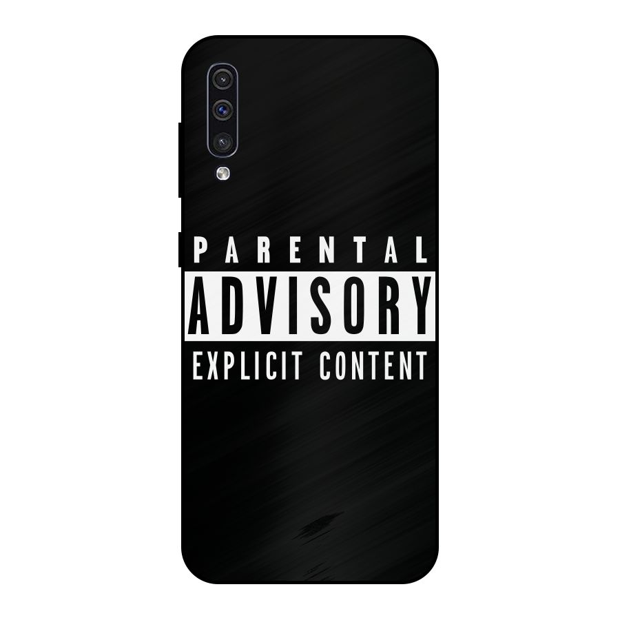 Parental Advisory Label Metal Back Case for Galaxy A30s