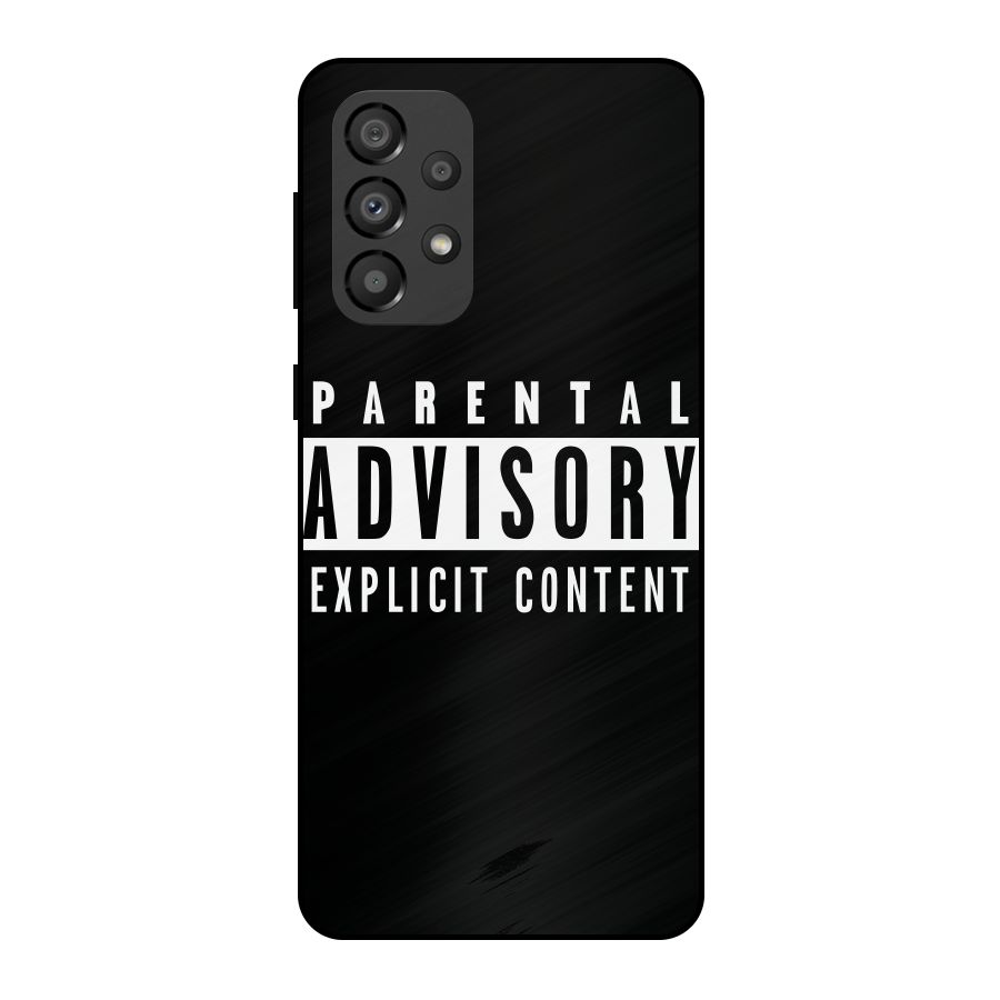 Parental Advisory Label Metal Back Case for Galaxy A33 5G
