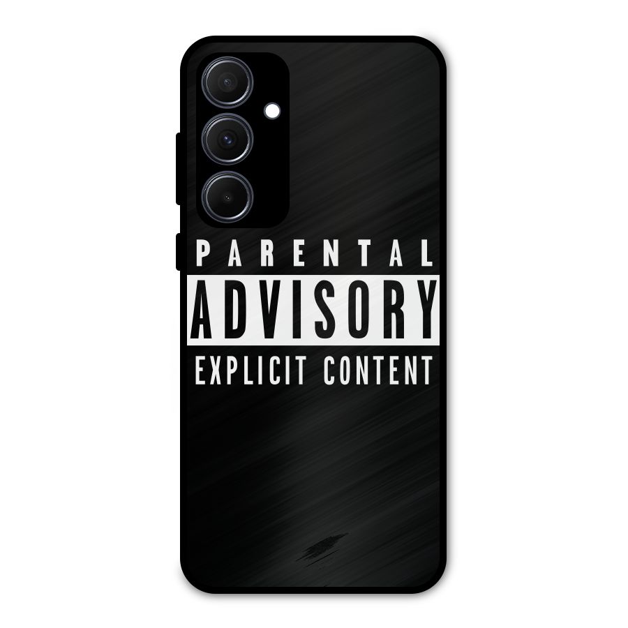 Parental Advisory Label Metal Back Case for Galaxy A35