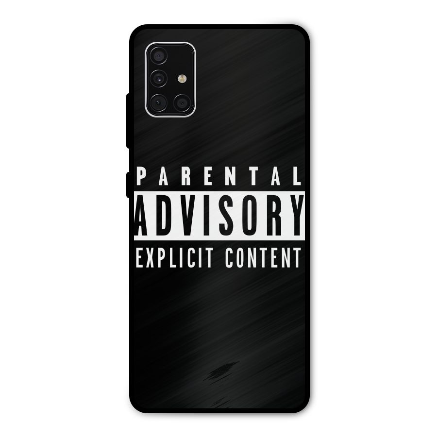 Parental Advisory Label Metal Back Case for Galaxy A51