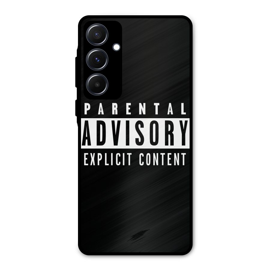 Parental Advisory Label Metal Back Case for Galaxy A55