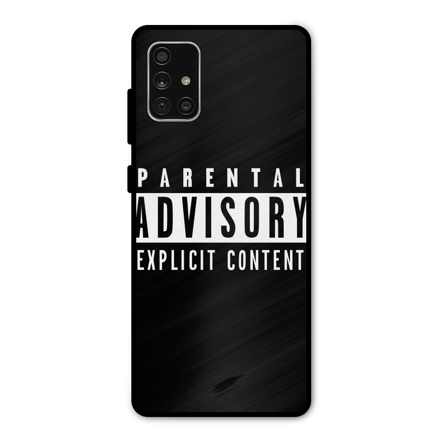 Parental Advisory Label Metal Back Case for Galaxy A71