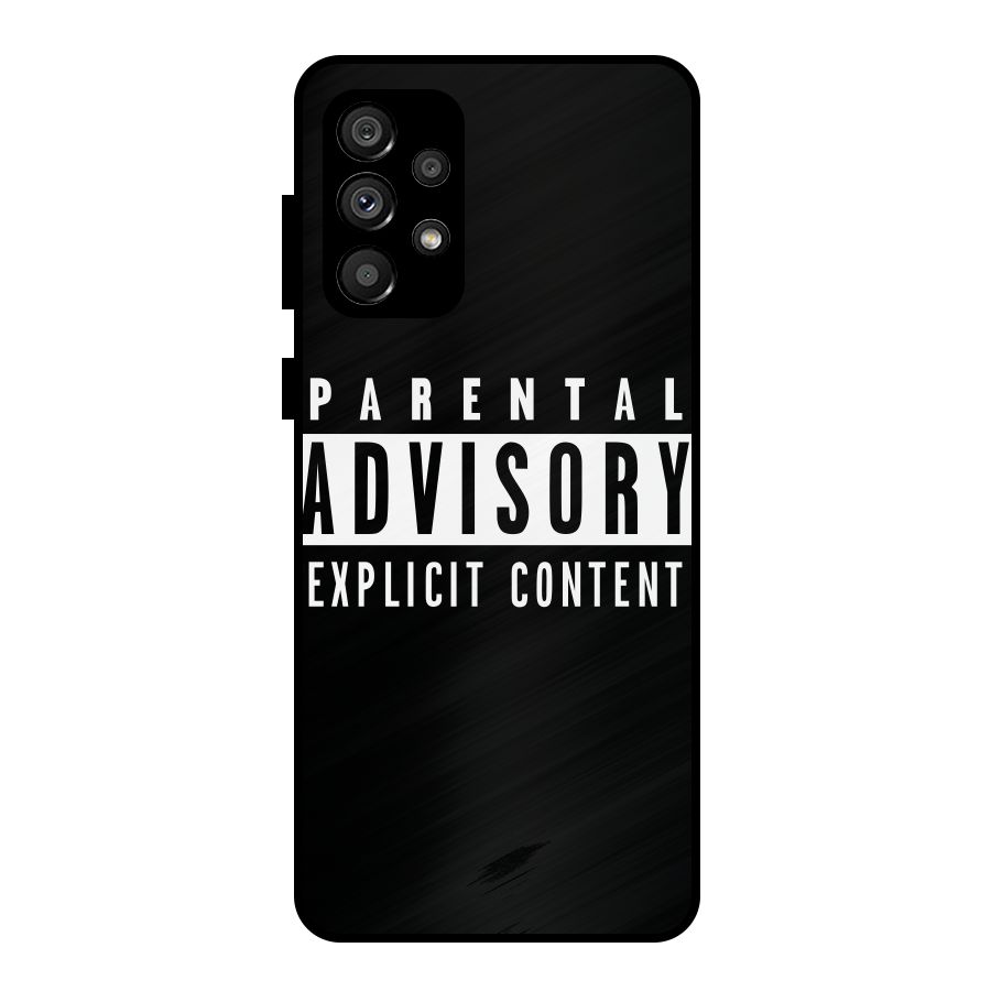 Parental Advisory Label Metal Back Case for Galaxy A73 5G