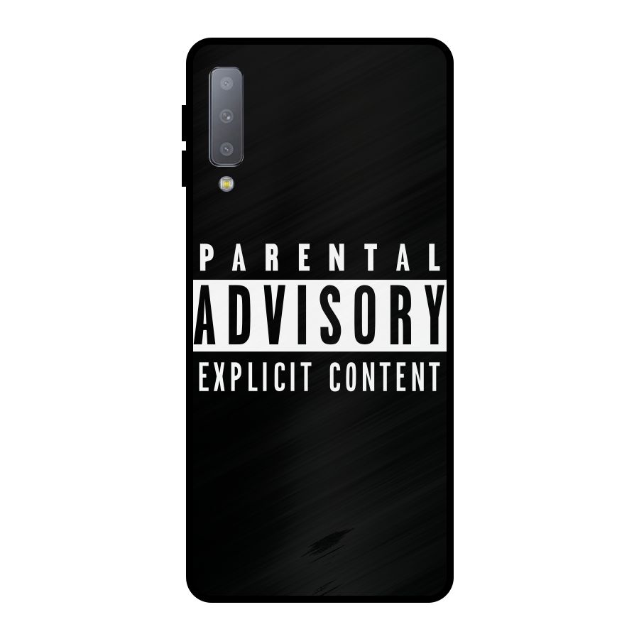 Parental Advisory Label Metal Back Case for Galaxy A7 (2018)