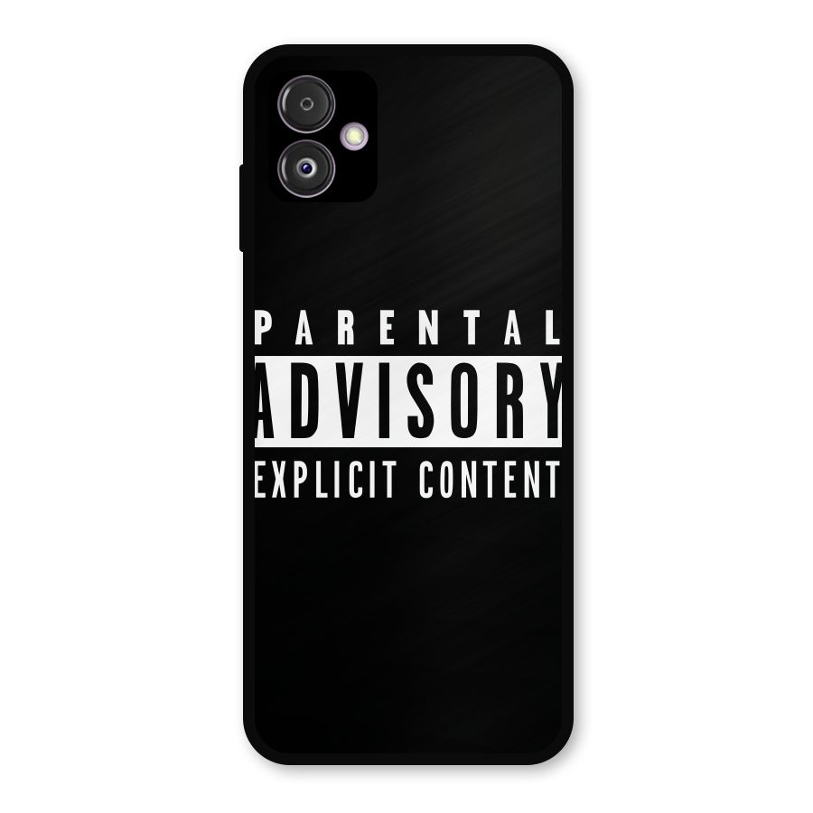 Parental Advisory Label Metal Back Case for Galaxy F14
