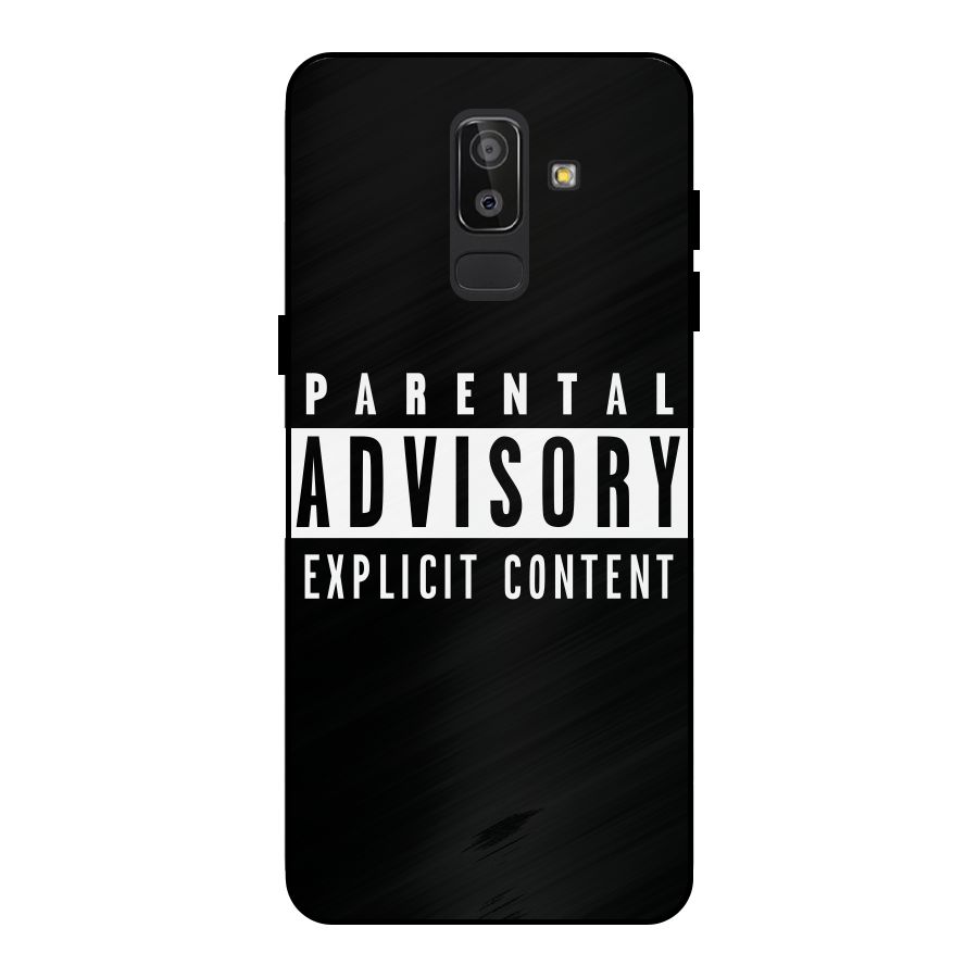 Parental Advisory Label Metal Back Case for Galaxy J8