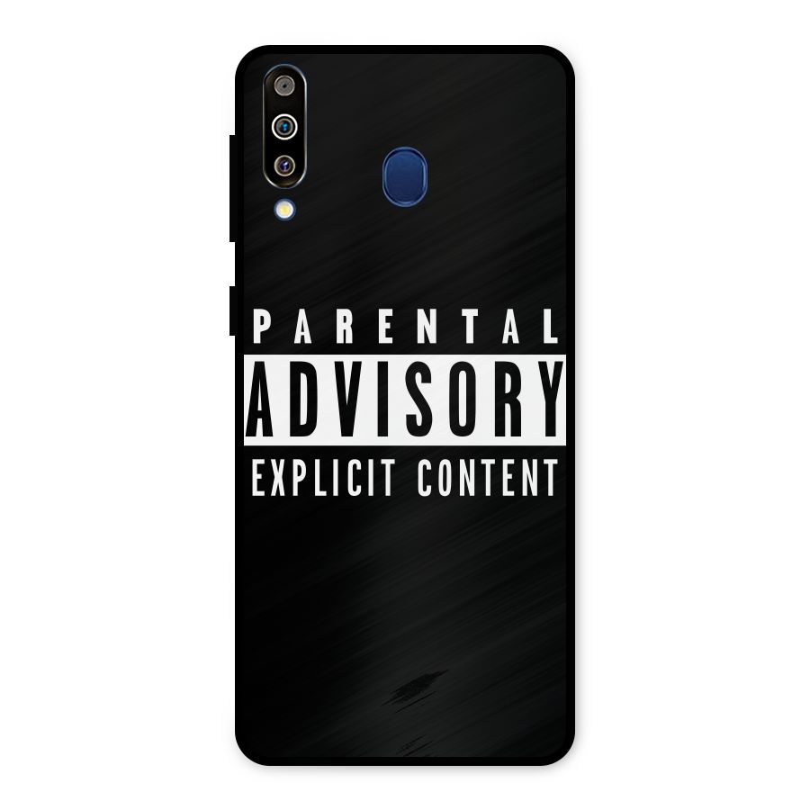 Parental Advisory Label Metal Back Case for Galaxy M30