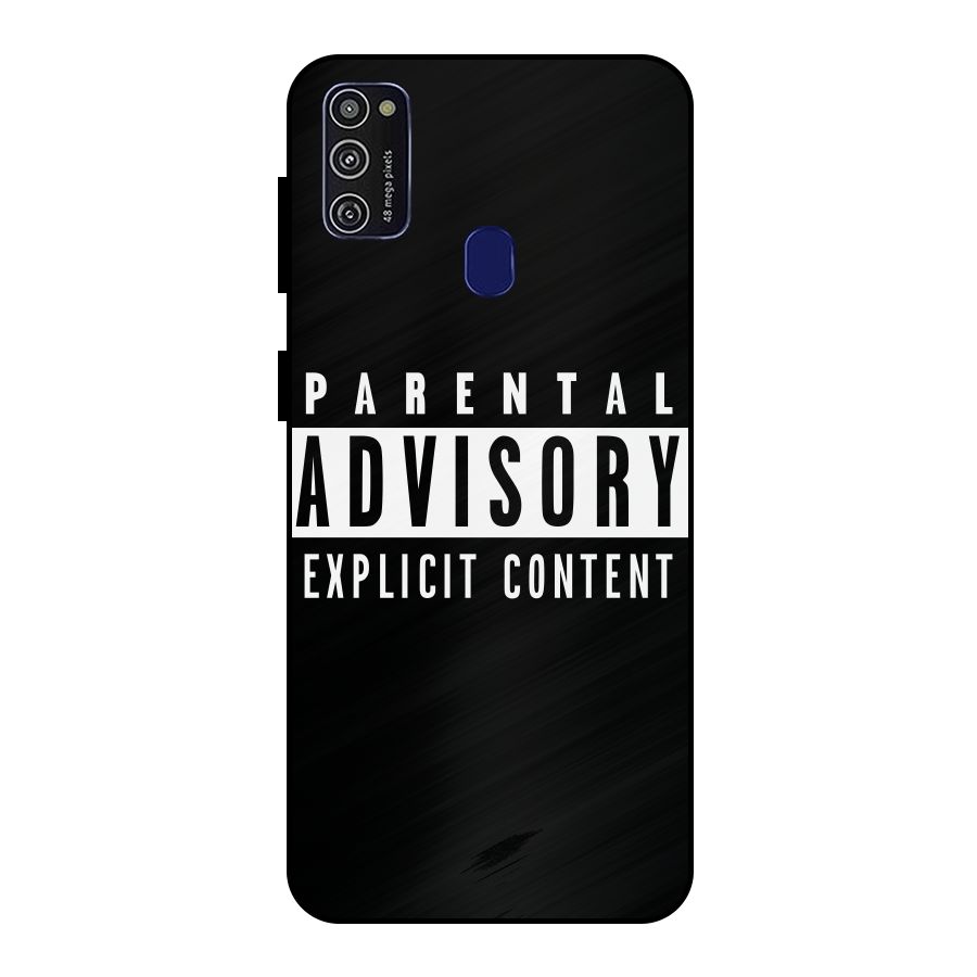 Parental Advisory Label Metal Back Case for Galaxy M30s