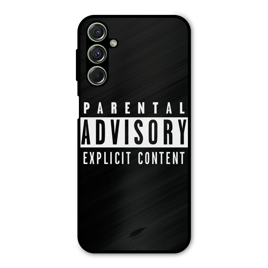 Parental Advisory Label Metal Back Case for Galaxy M34
