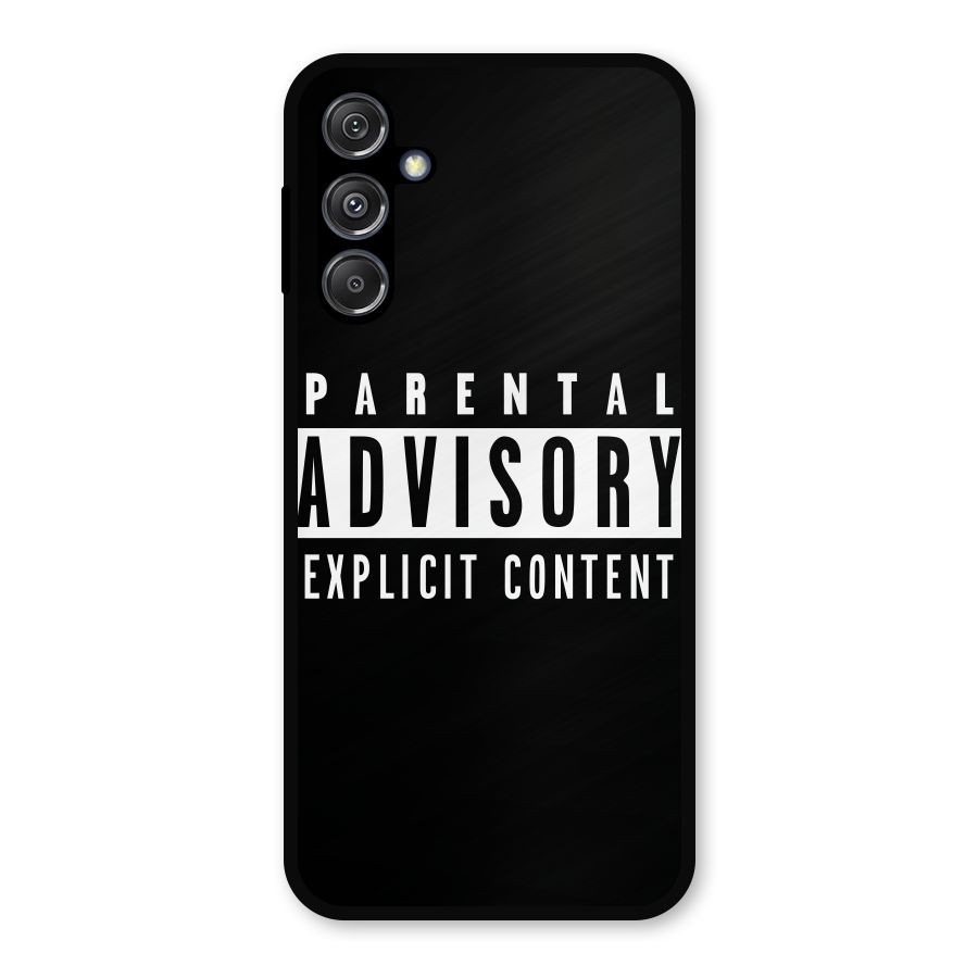 Parental Advisory Label Metal Back Case for Galaxy M34 5G