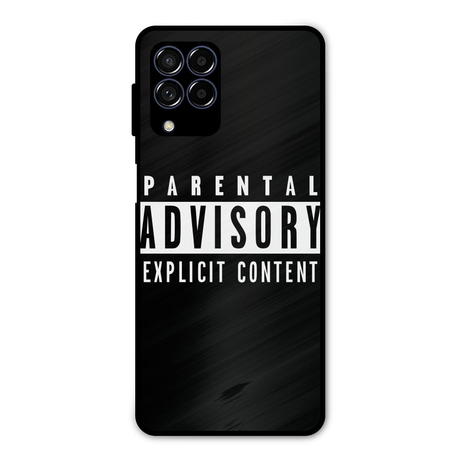 Parental Advisory Label Metal Back Case for Galaxy M53 5G