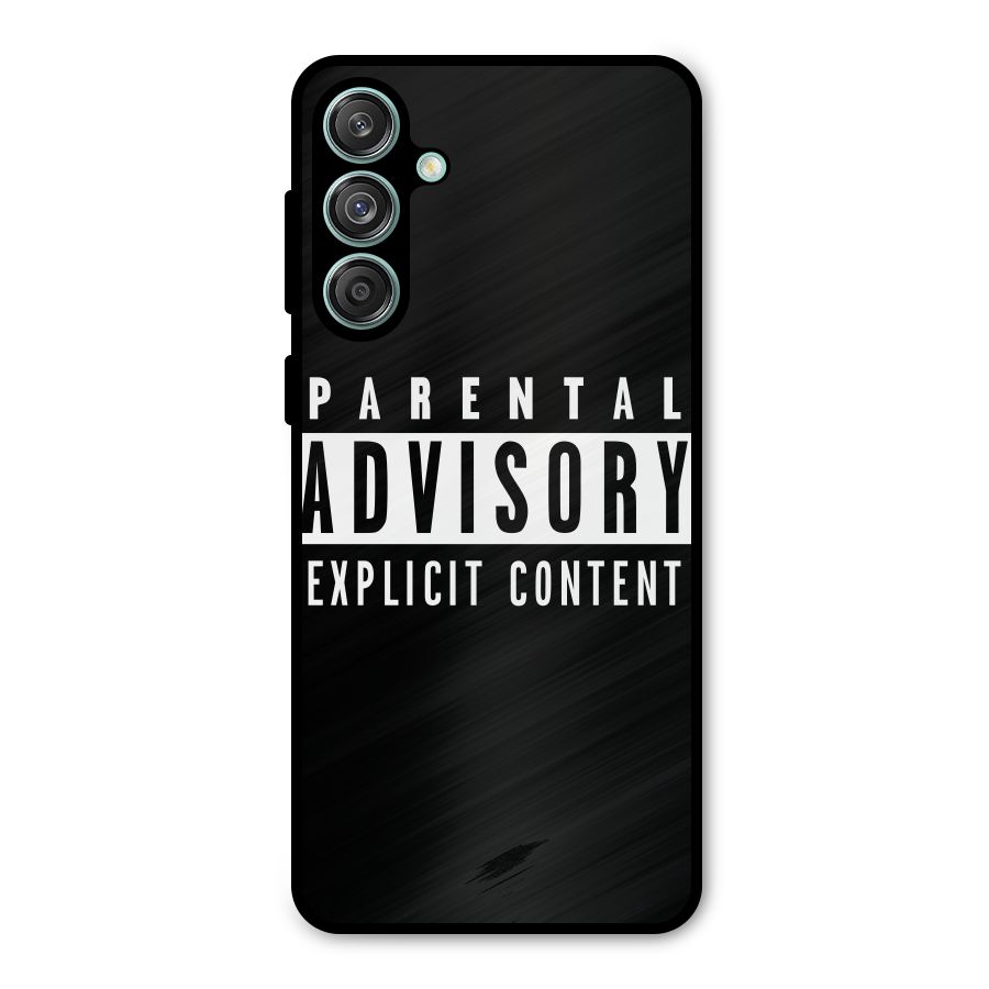 Parental Advisory Label Metal Back Case for Galaxy M55 5G
