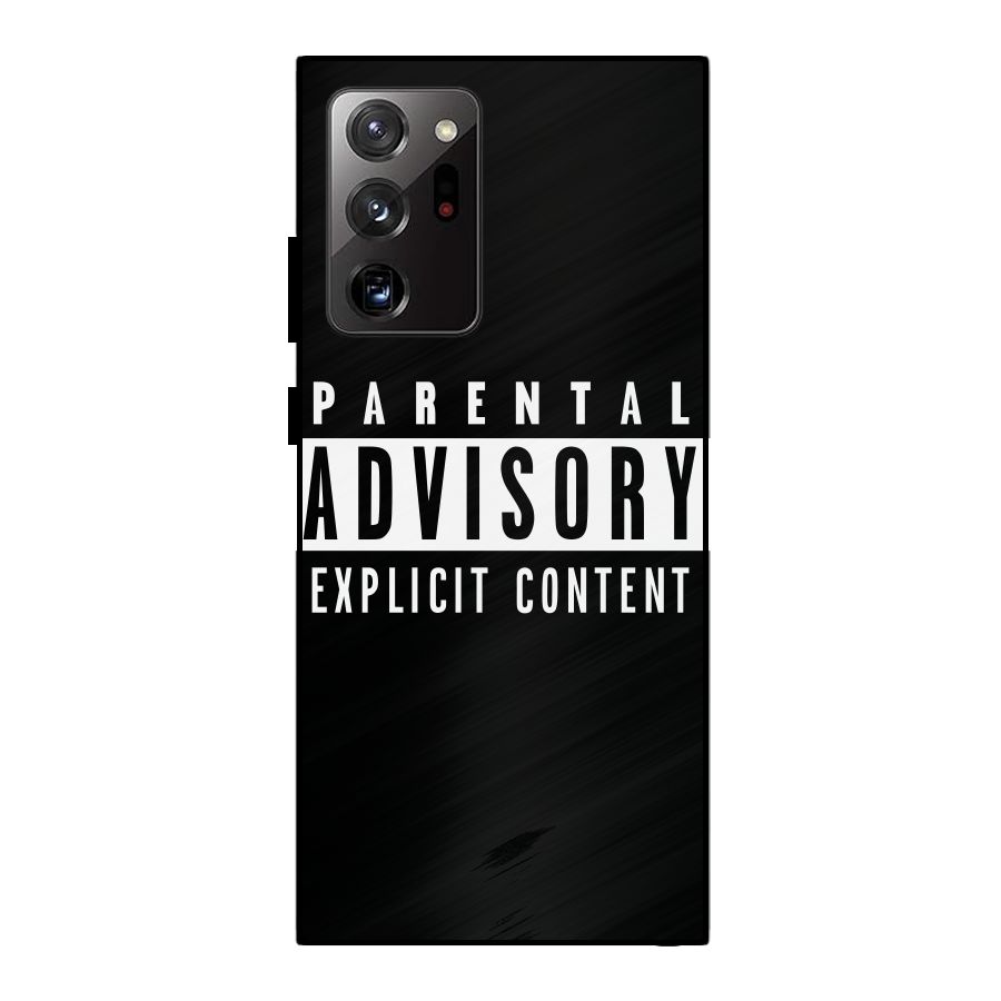 Parental Advisory Label Metal Back Case for Galaxy Note 20 Ultra