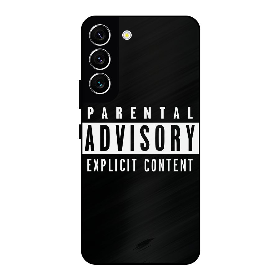 Parental Advisory Label Metal Back Case for Galaxy S22 5G