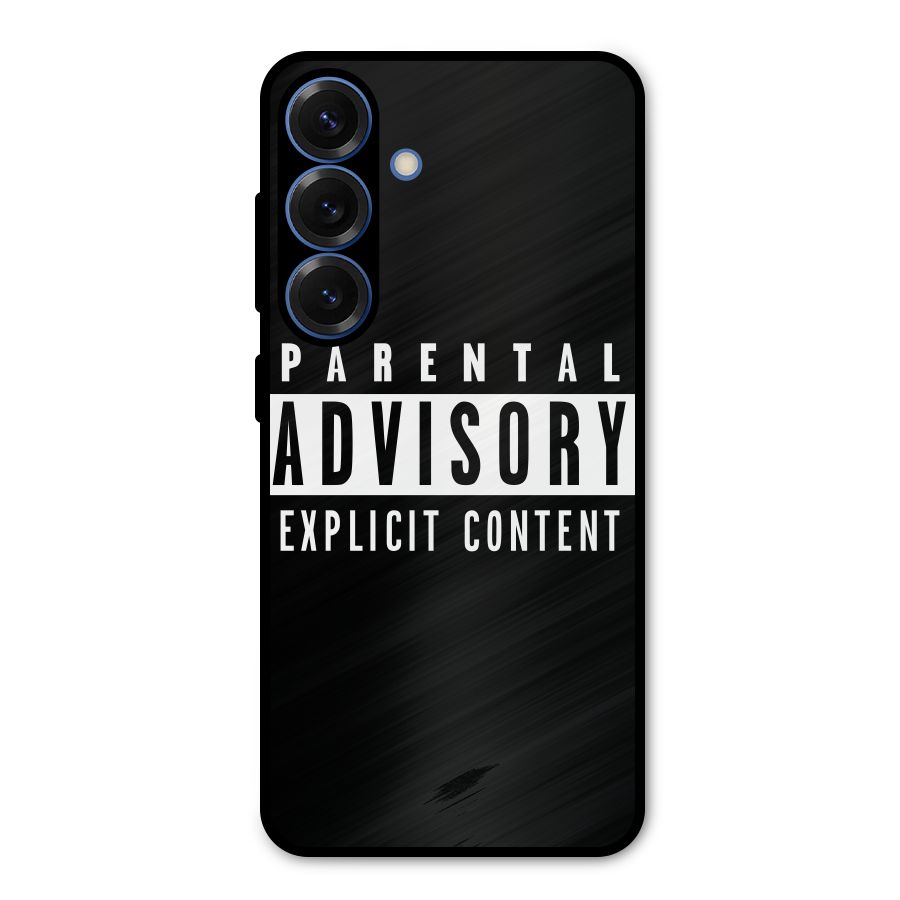 Parental Advisory Label Metal Back Case for Galaxy S25