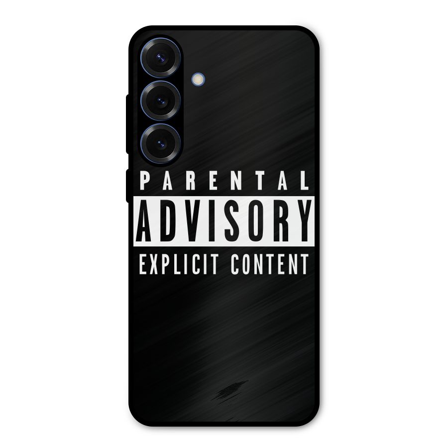 Parental Advisory Label Metal Back Case for Galaxy S25 Plus