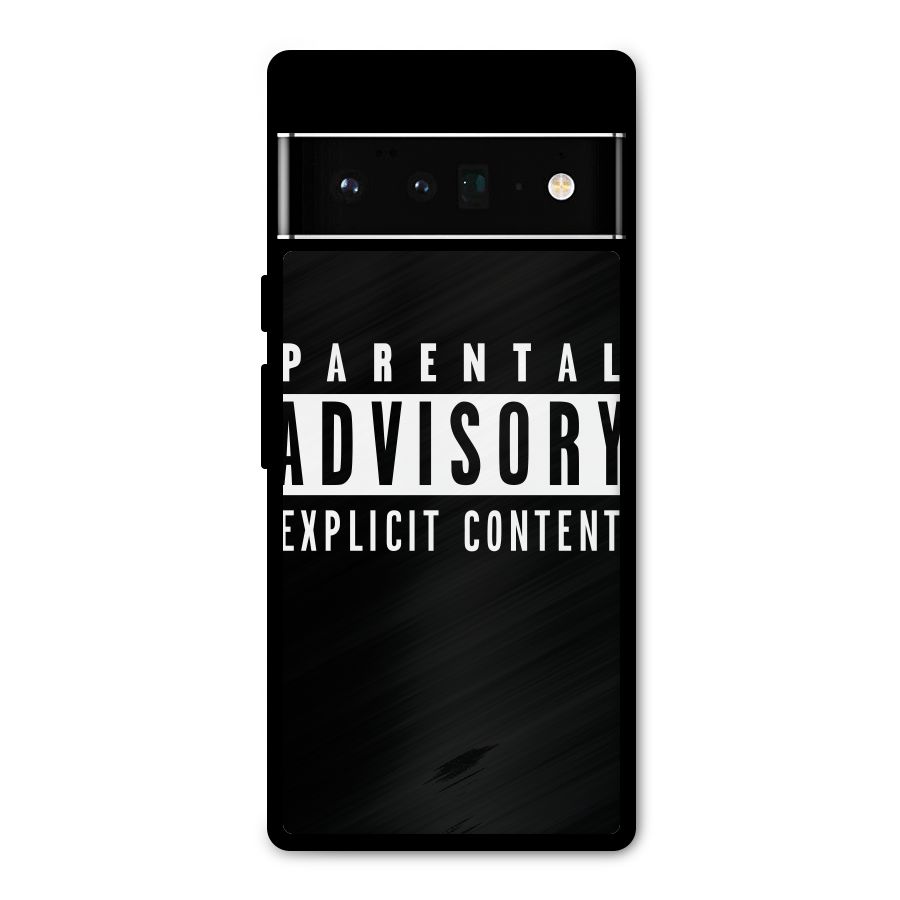 Parental Advisory Label Metal Back Case for Google Pixel 6 Pro