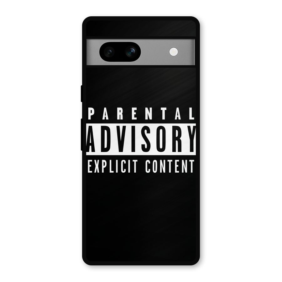 Parental Advisory Label Metal Back Case for Google Pixel 7a