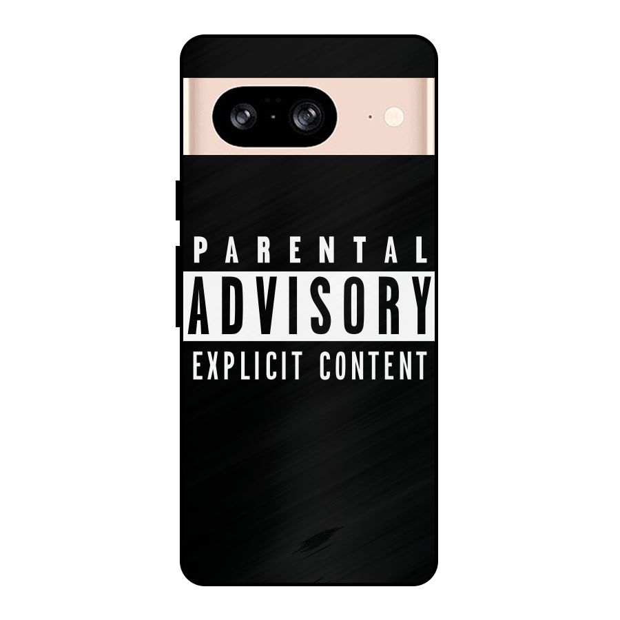 Parental Advisory Label Metal Back Case for Google Pixel 8