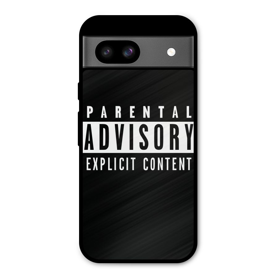 Parental Advisory Label Metal Back Case for Google Pixel 8a
