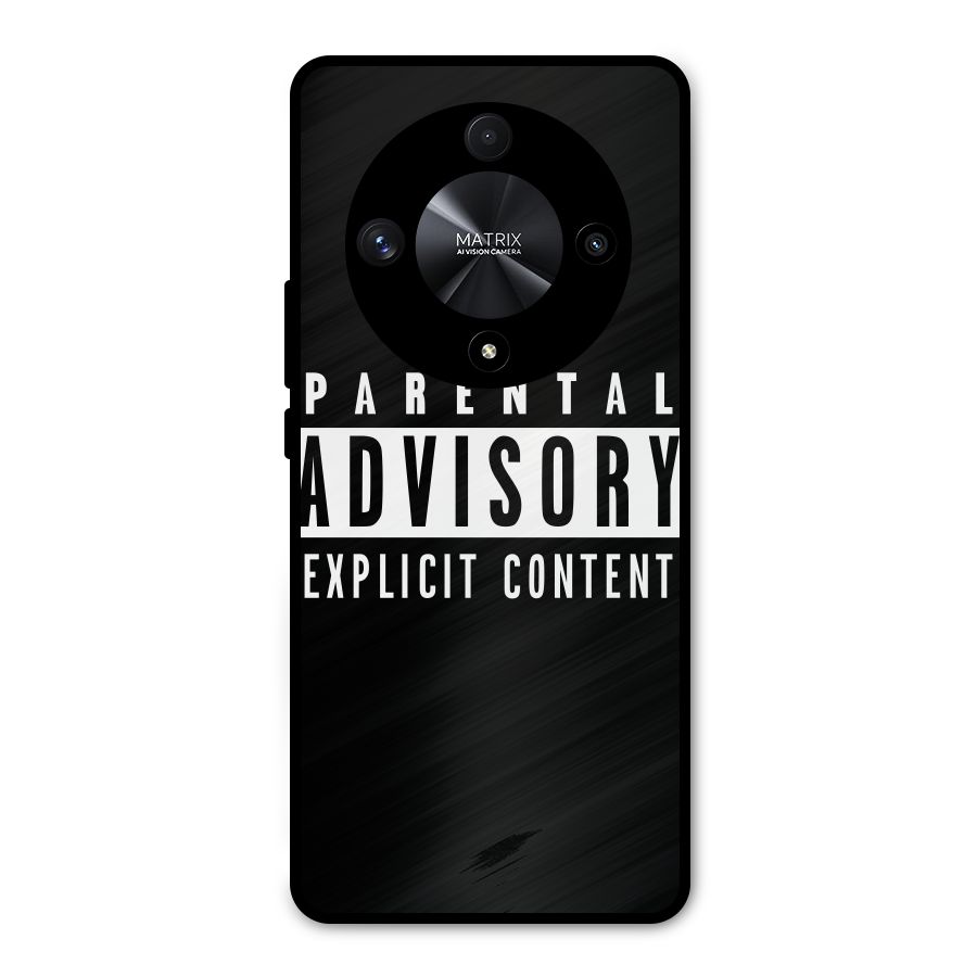 Parental Advisory Label Metal Back Case for Honor X9b