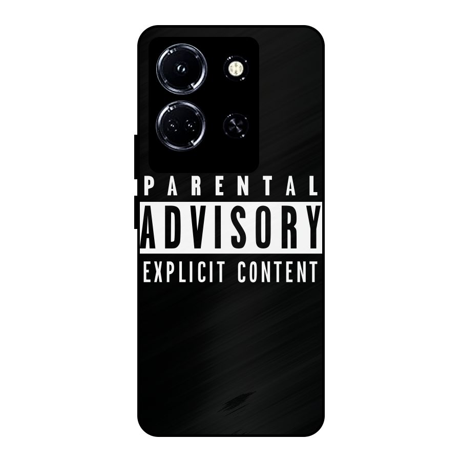 Parental Advisory Label Metal Back Case for Infinix Note 30 5G