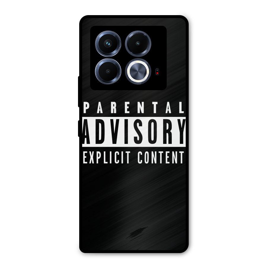 Parental Advisory Label Metal Back Case for Infinix Note 40 5G