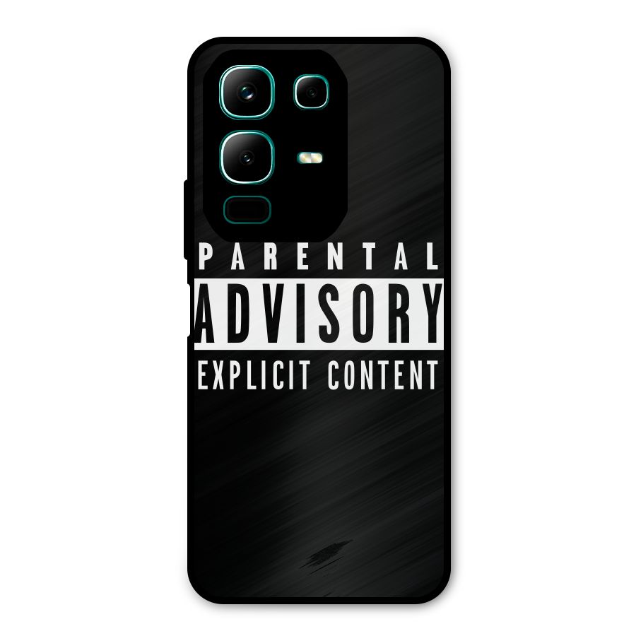 Parental Advisory Label Metal Back Case for Infinix Note 50x