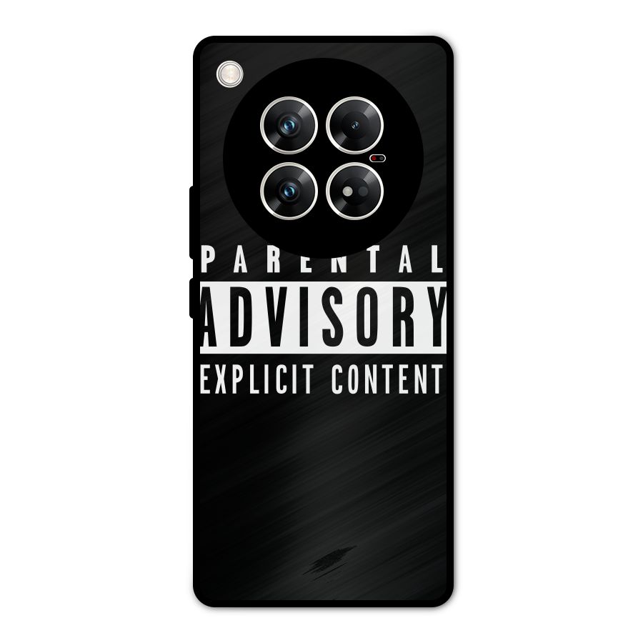 Parental Advisory Label Metal Back Case for Infinix Zero 40 5G