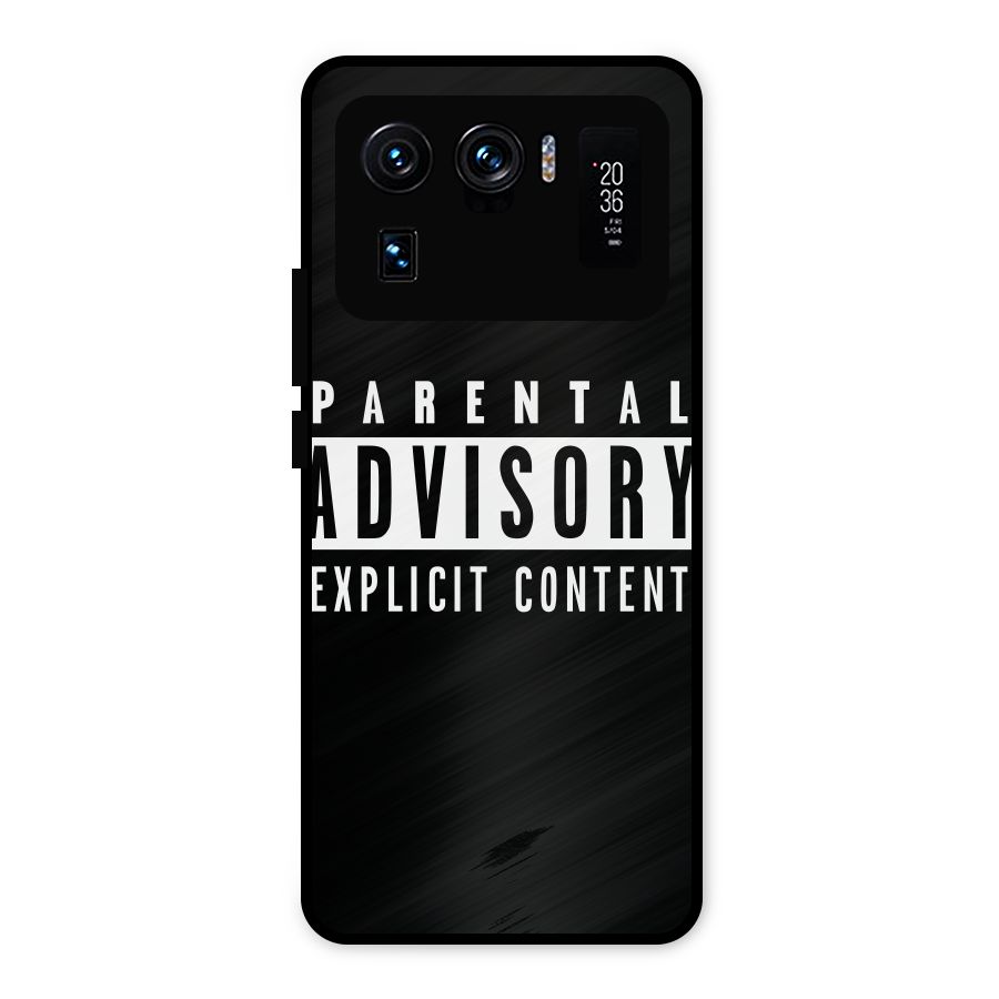 Parental Advisory Label Metal Back Case for Mi 11 Ultra