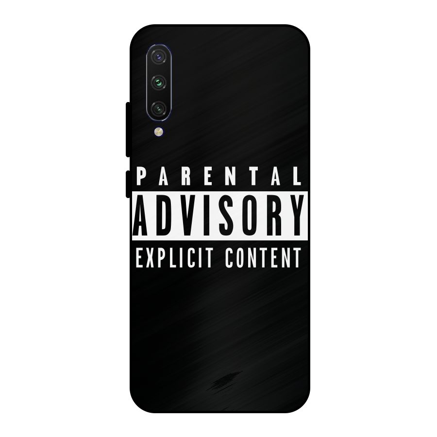 Parental Advisory Label Metal Back Case for Mi A3