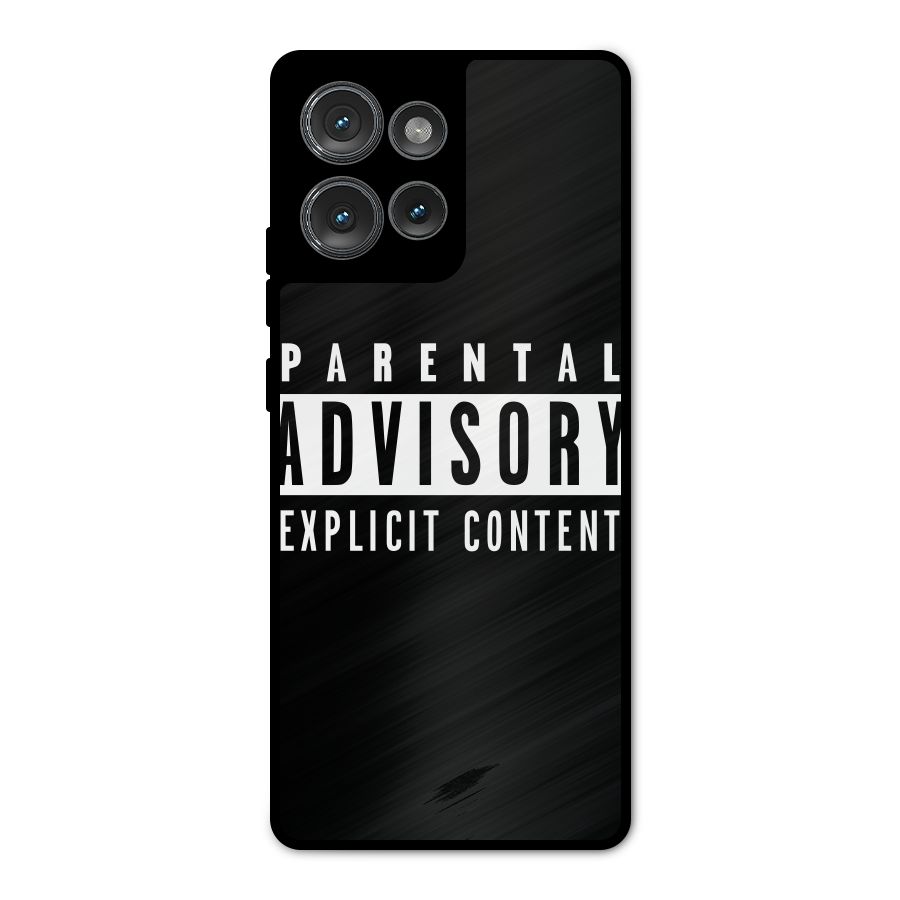 Parental Advisory Label Metal Back Case for Motorola Edge 50