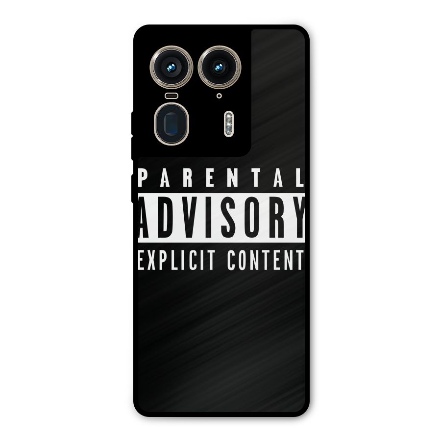 Parental Advisory Label Metal Back Case for Motorola Edge 50 Ultra