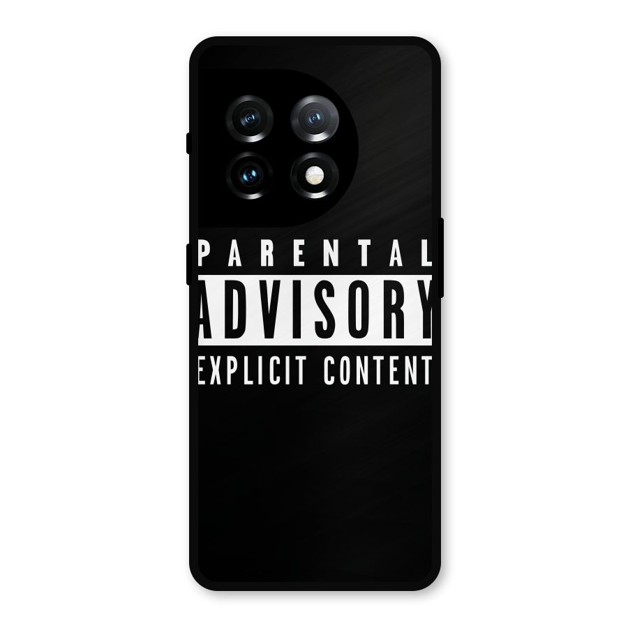 Parental Advisory Label Metal Back Case for OnePlus 11