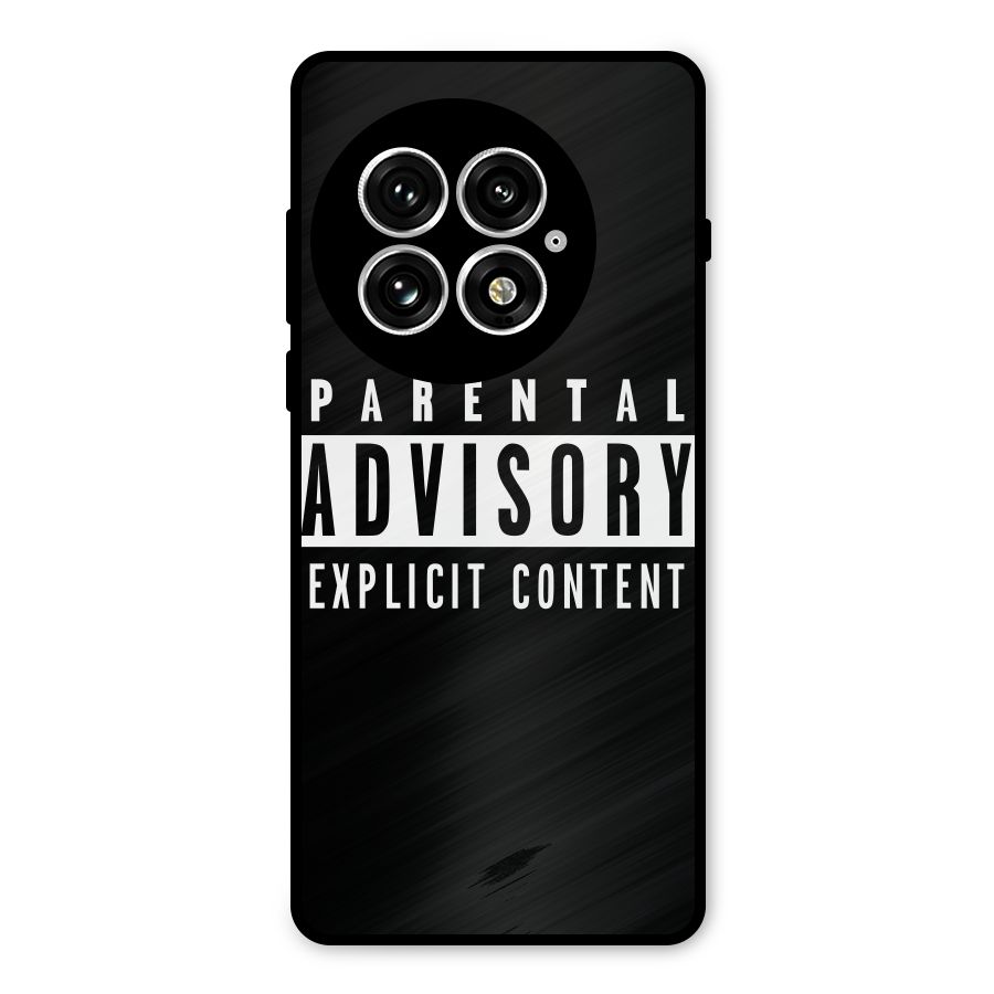 Parental Advisory Label Metal Back Case for OnePlus 13