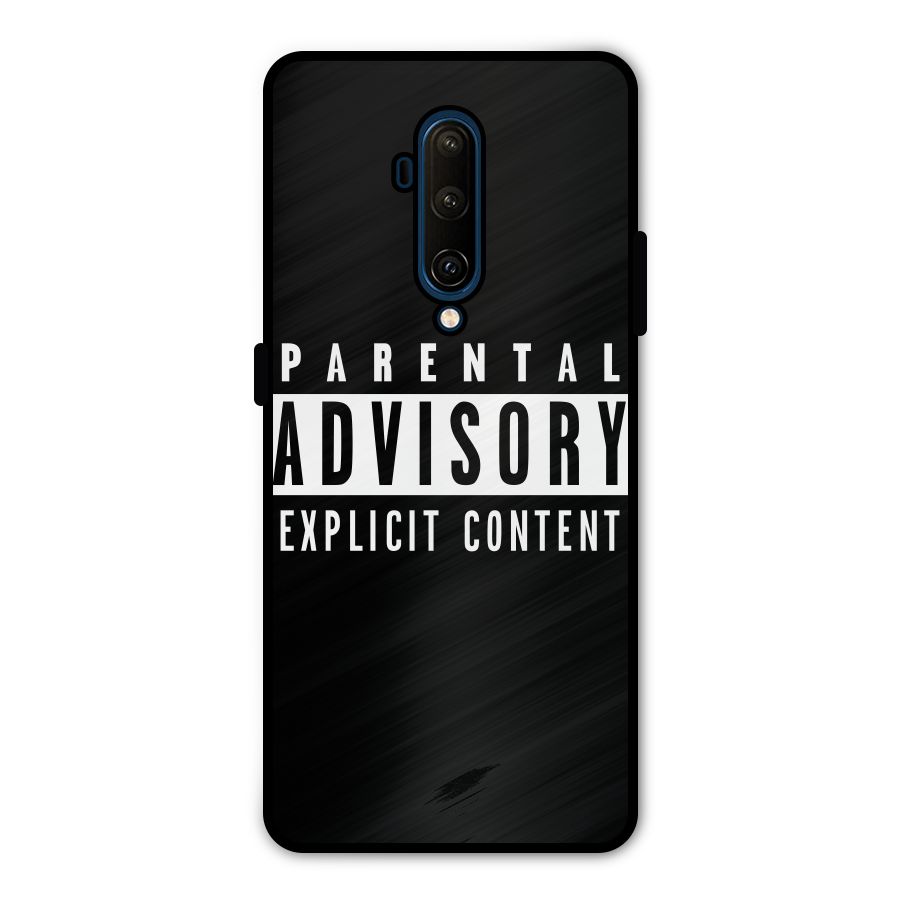 Parental Advisory Label Metal Back Case for OnePlus 7T Pro