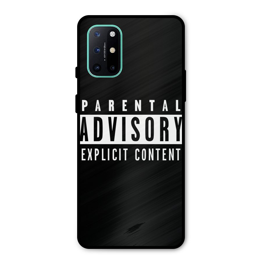 Parental Advisory Label Metal Back Case for OnePlus 8T