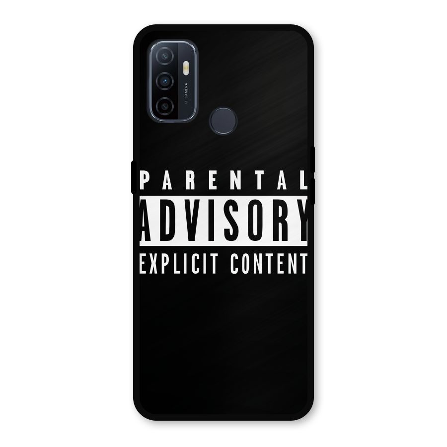 Parental Advisory Label Metal Back Case for Oppo A53