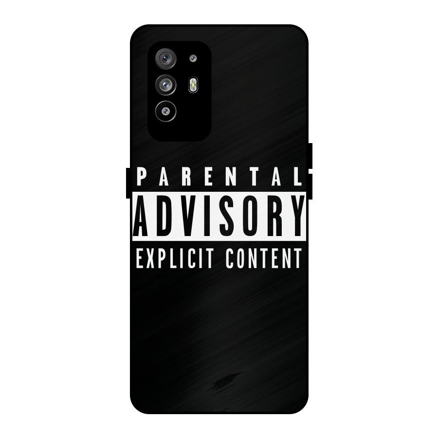 Parental Advisory Label Metal Back Case for Oppo F19 Pro Plus 5G